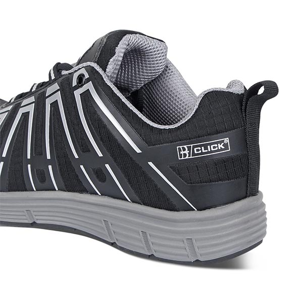 Click Safety Black Non-Metallic Sports Trainers: S1P SRC Composite Toe Cap