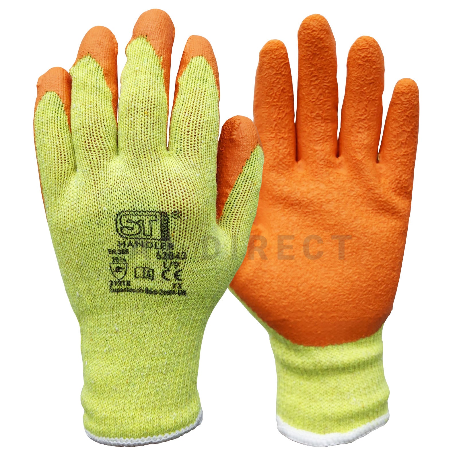 Supertouch Orange Latex Palm Coated Gloves