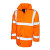 Uneek UC803 Hi-Vis Waterproof Railway Safety Jacket Orange Yellow Durable PPE