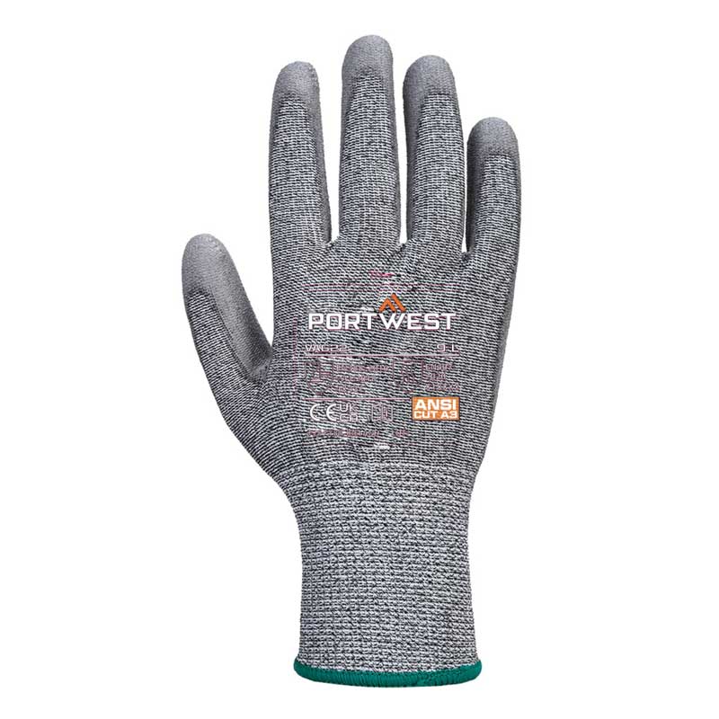 Portwest A622G7 Level C Cut Resistant PU Palm Dipped Handling Gloves