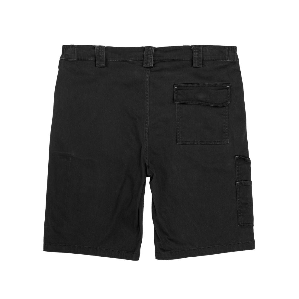 WORK-GUARD Men's Black Super Stretch Slim Chino Shorts: Flexible, Durable, Comfortable Fit