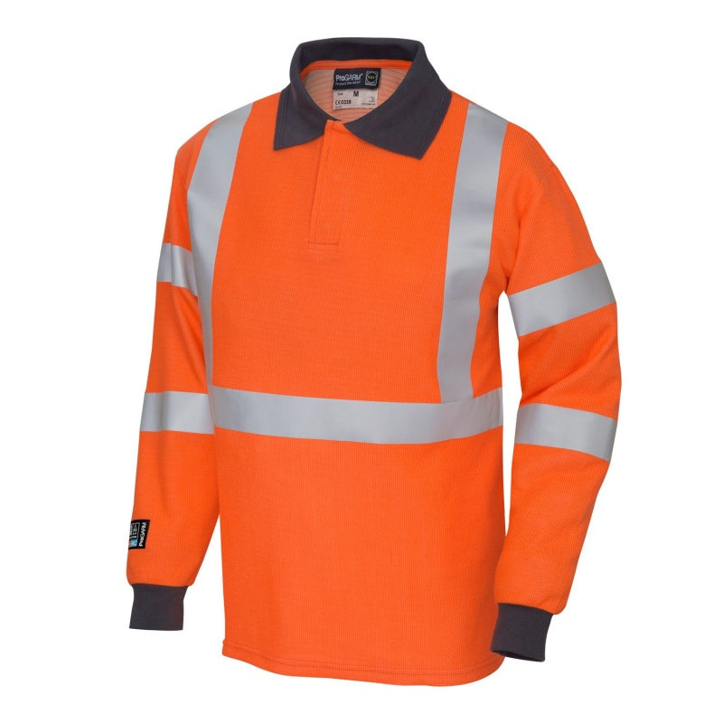 ProGARM 5290 Hi-Vis Orange Arc Flash Polo Shirt with VXS Fabric