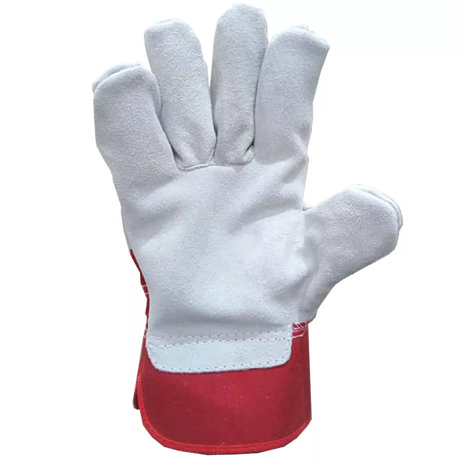 100 Pairs of Red Rigger Single Palm Work Gloves