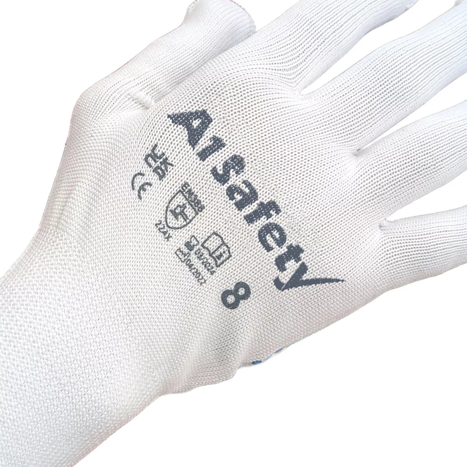 PVC Dotted Polka Dot Gloves White