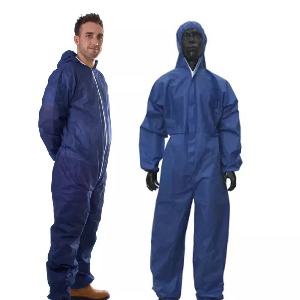 Pack of 50 - Blue Disposable Coveralls