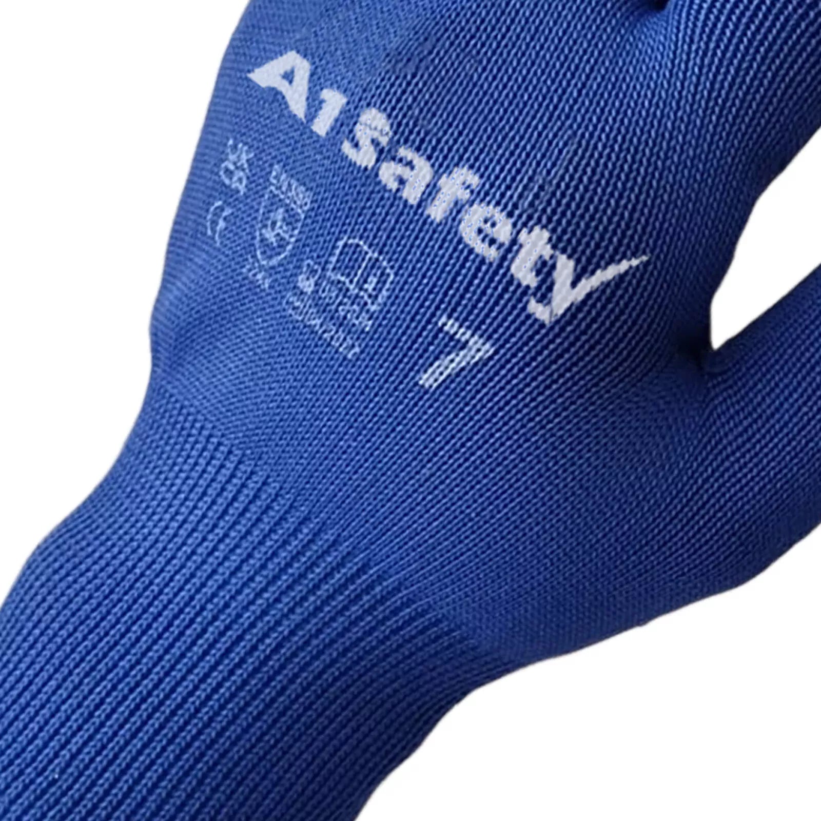 PVC Dotted Polka Dot Gloves Blue