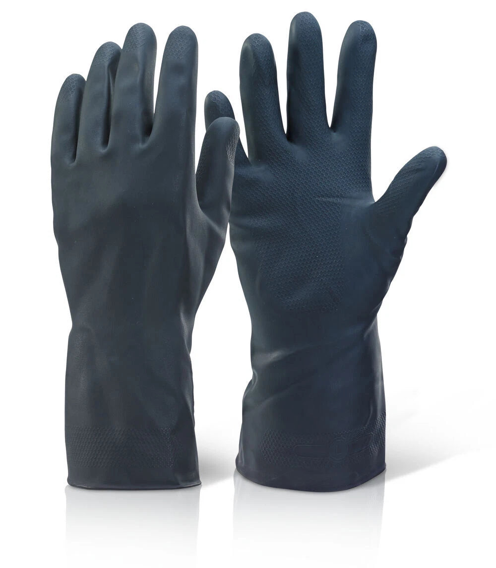 144 Pairs of Industrial Black Rubber Gloves