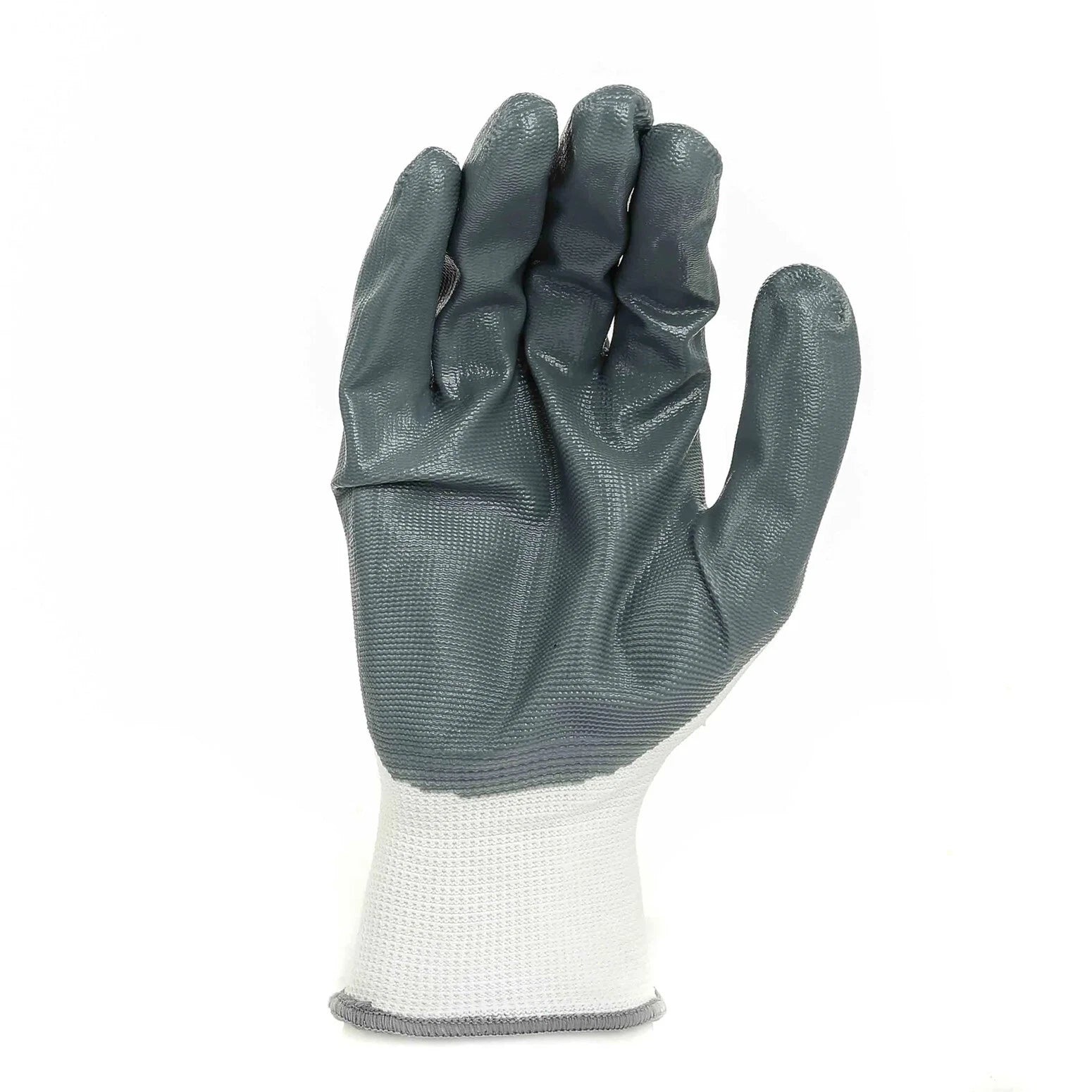 White Grey Nitrile Coated Gloves