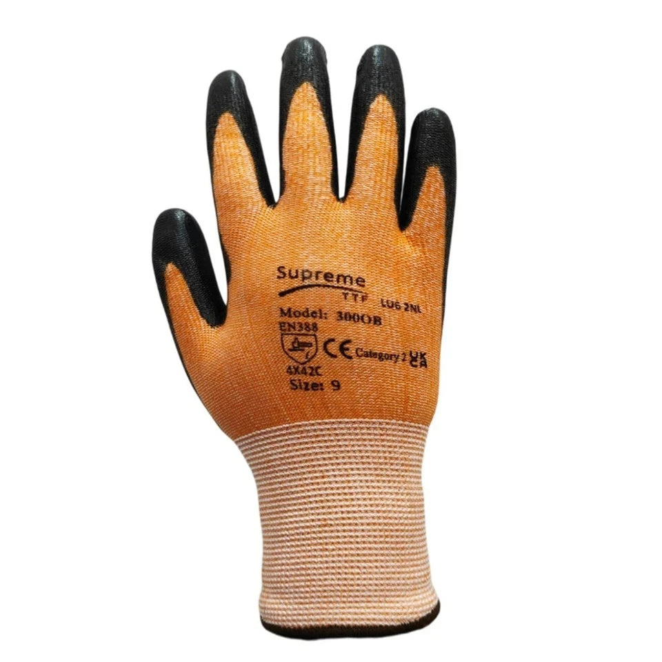 Cut Level 3 Orange Liner Cut Resistant Glove