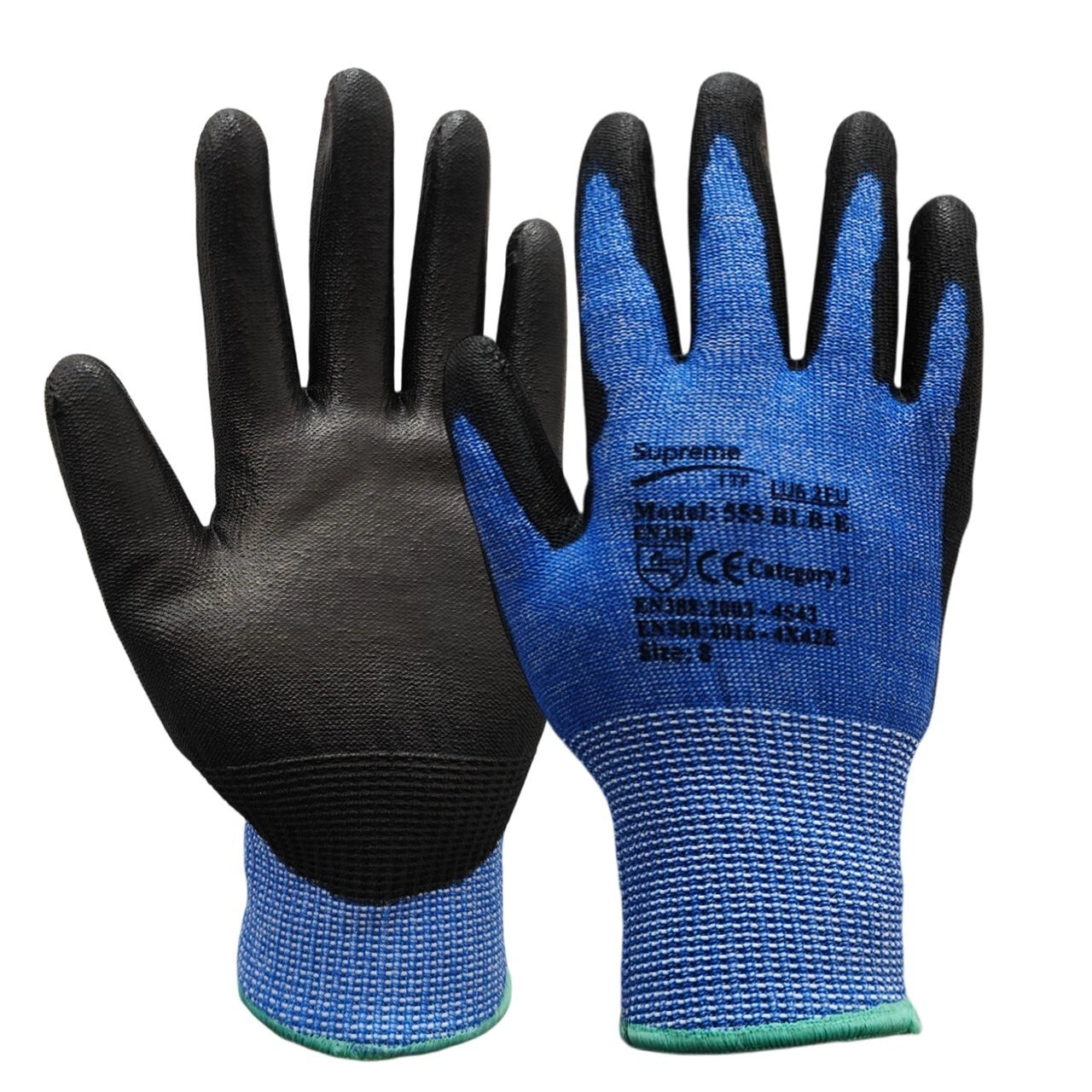 Cut Level E Mottled Blue Liner Cut Protection Glove