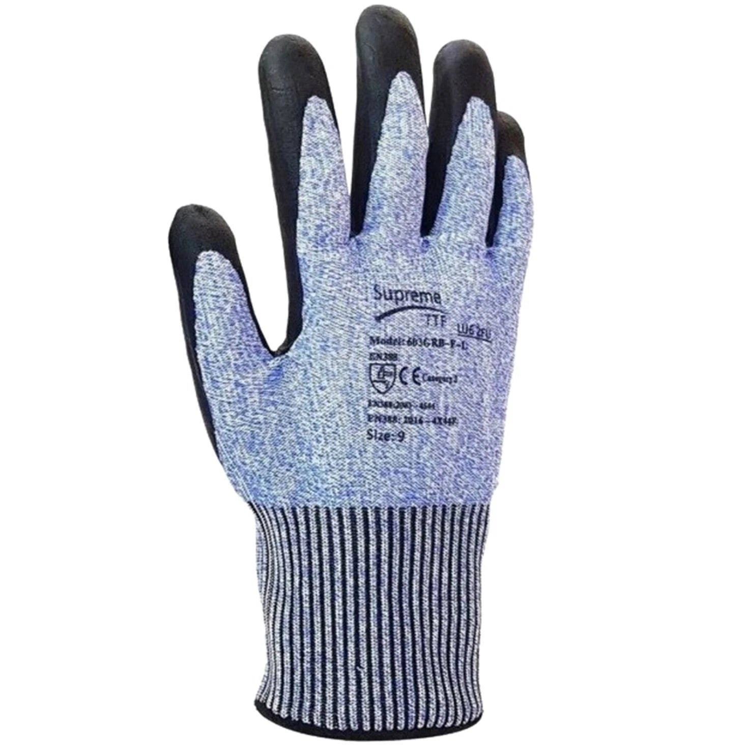 Cut Level F Mottled Blue Liner Cut Protection Glove