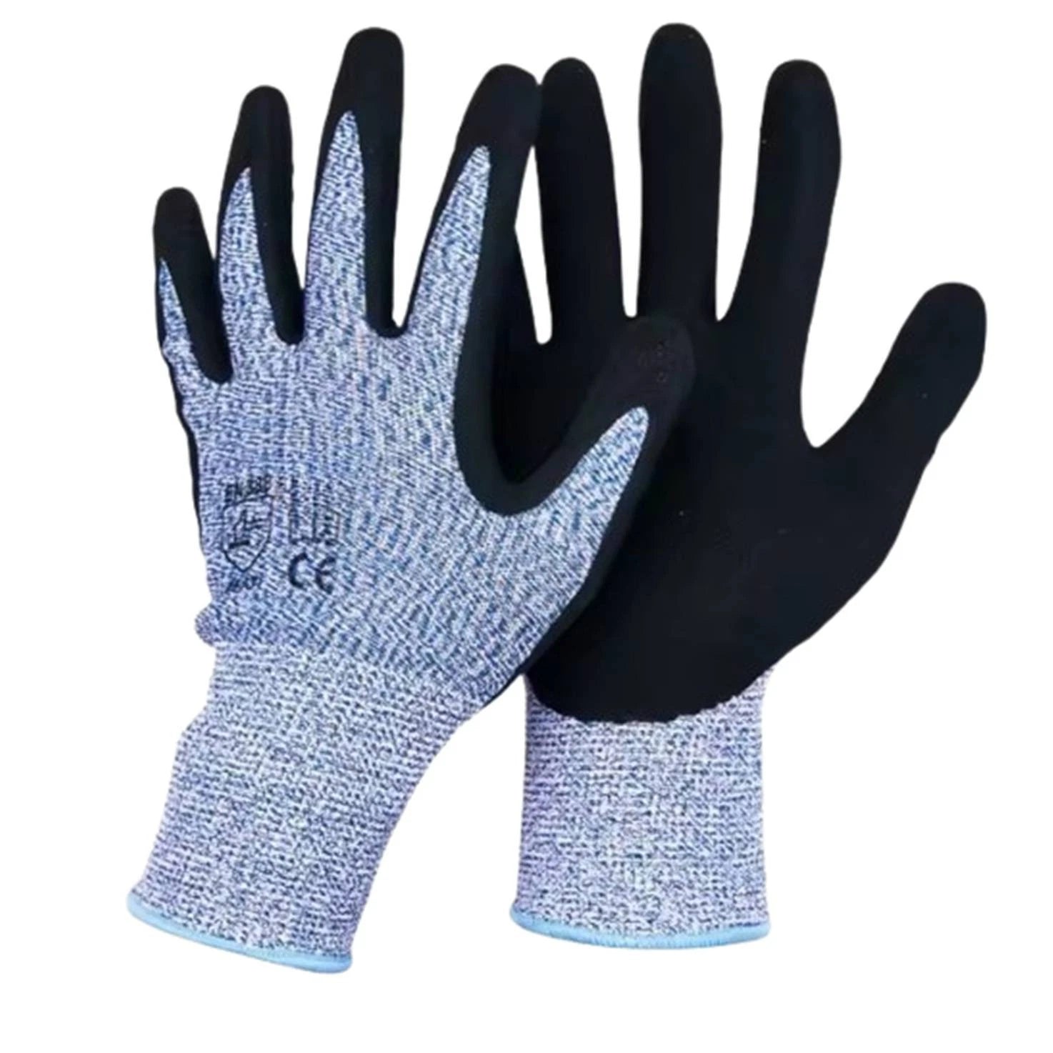 Cut Level F Mottled Blue Liner Cut Protection Glove