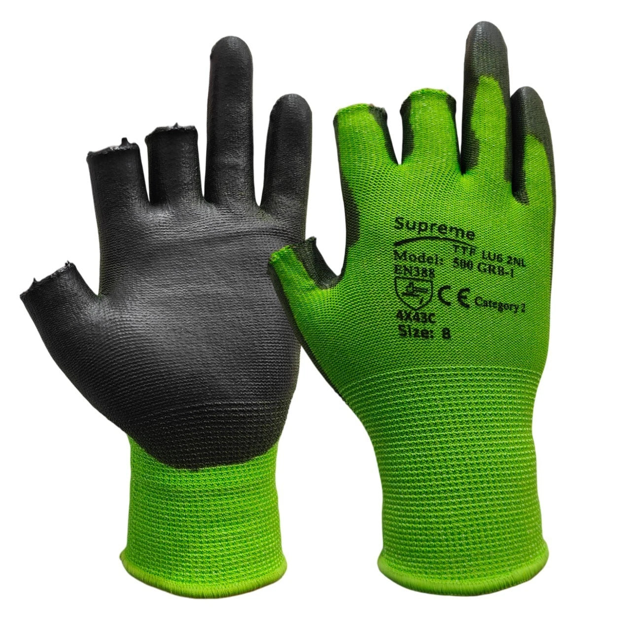 Cut Level 5 Green Liner Three Digit Finger Cut Glove