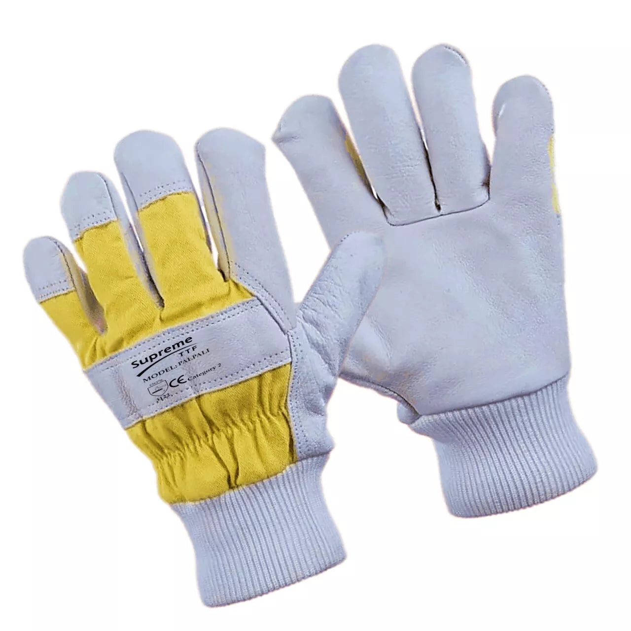Yellow Rigger Single Palm with Elastic Knit Wrist Gloves