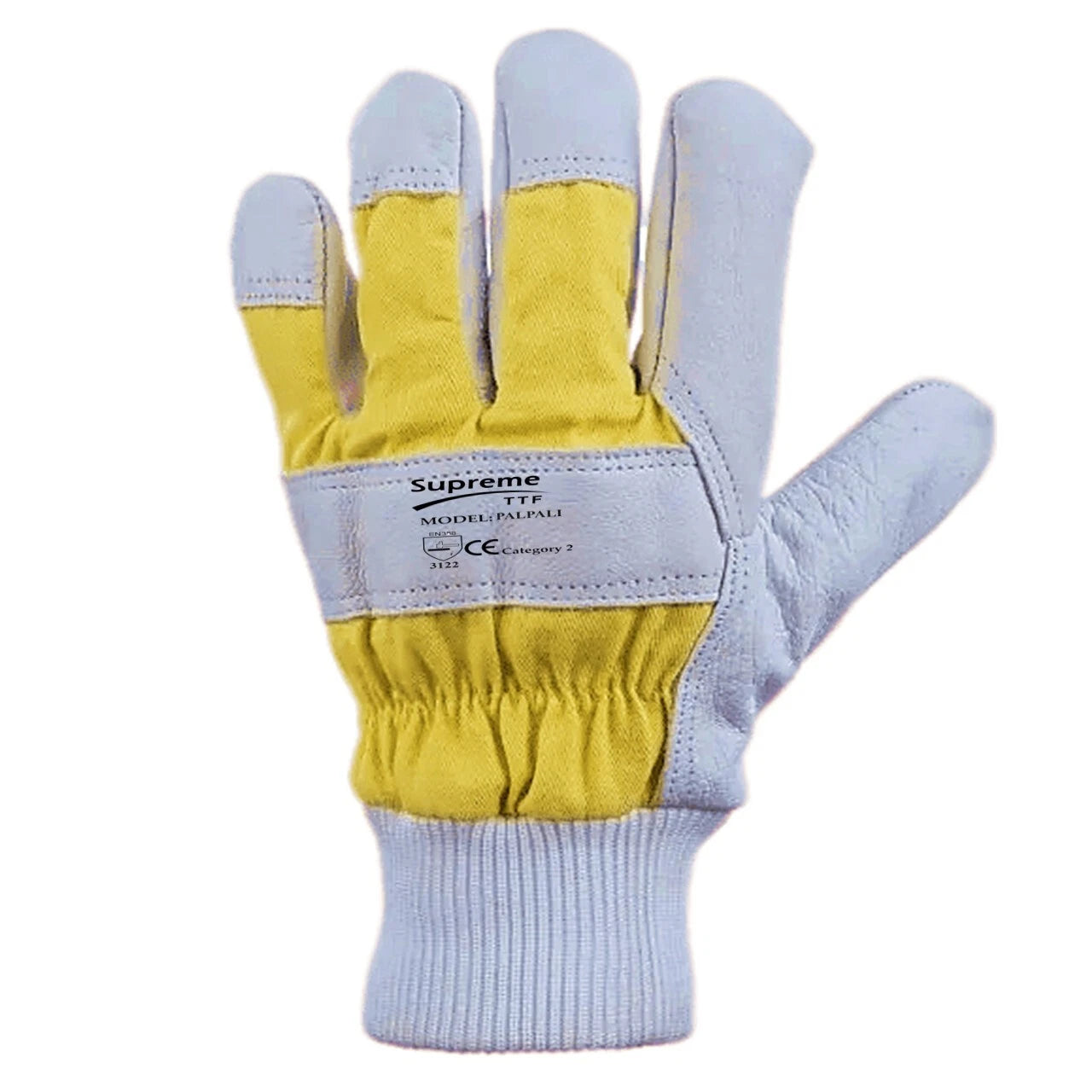 Yellow Rigger Single Palm with Elastic Knit Wrist Gloves