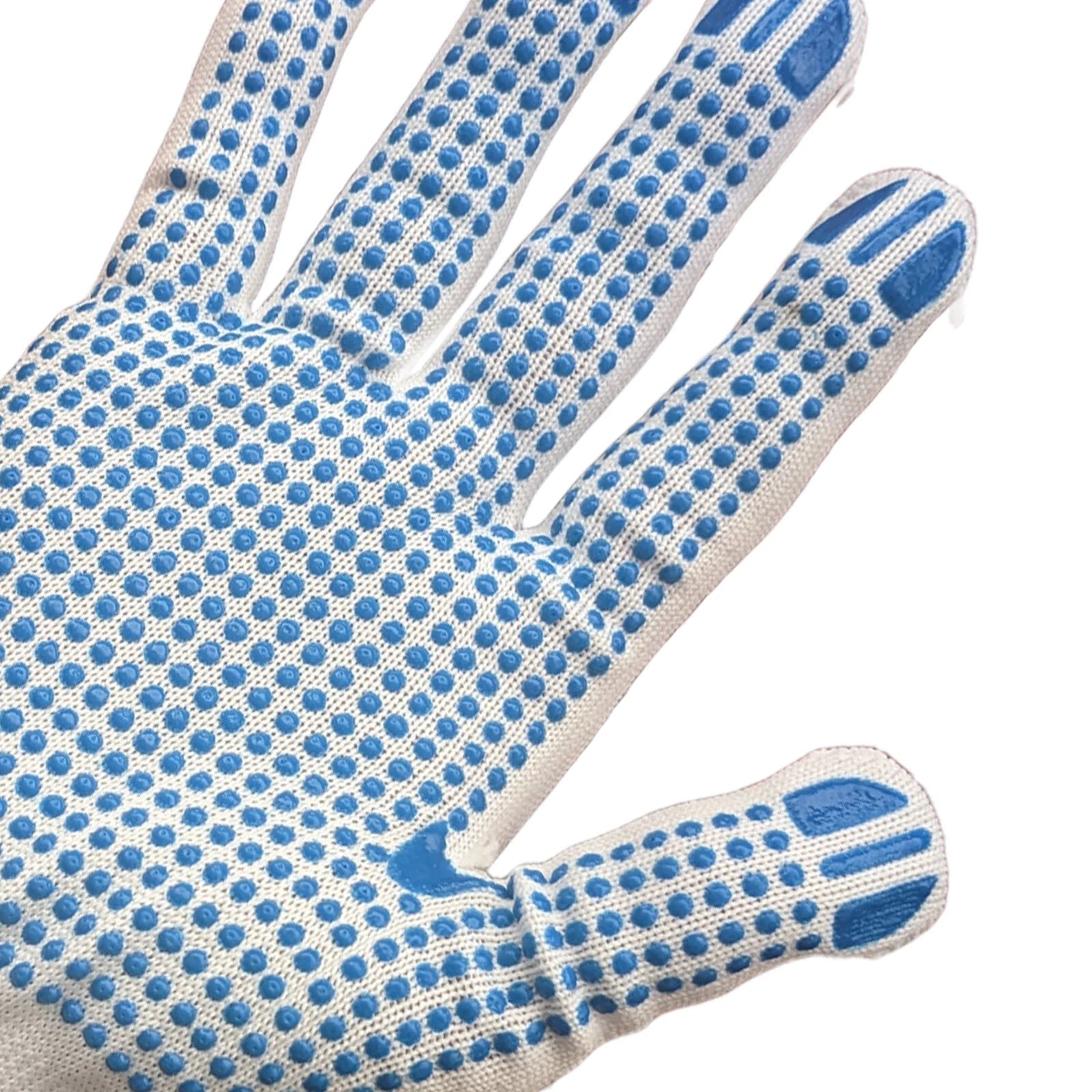 PVC Dotted Polka Dot Gloves White