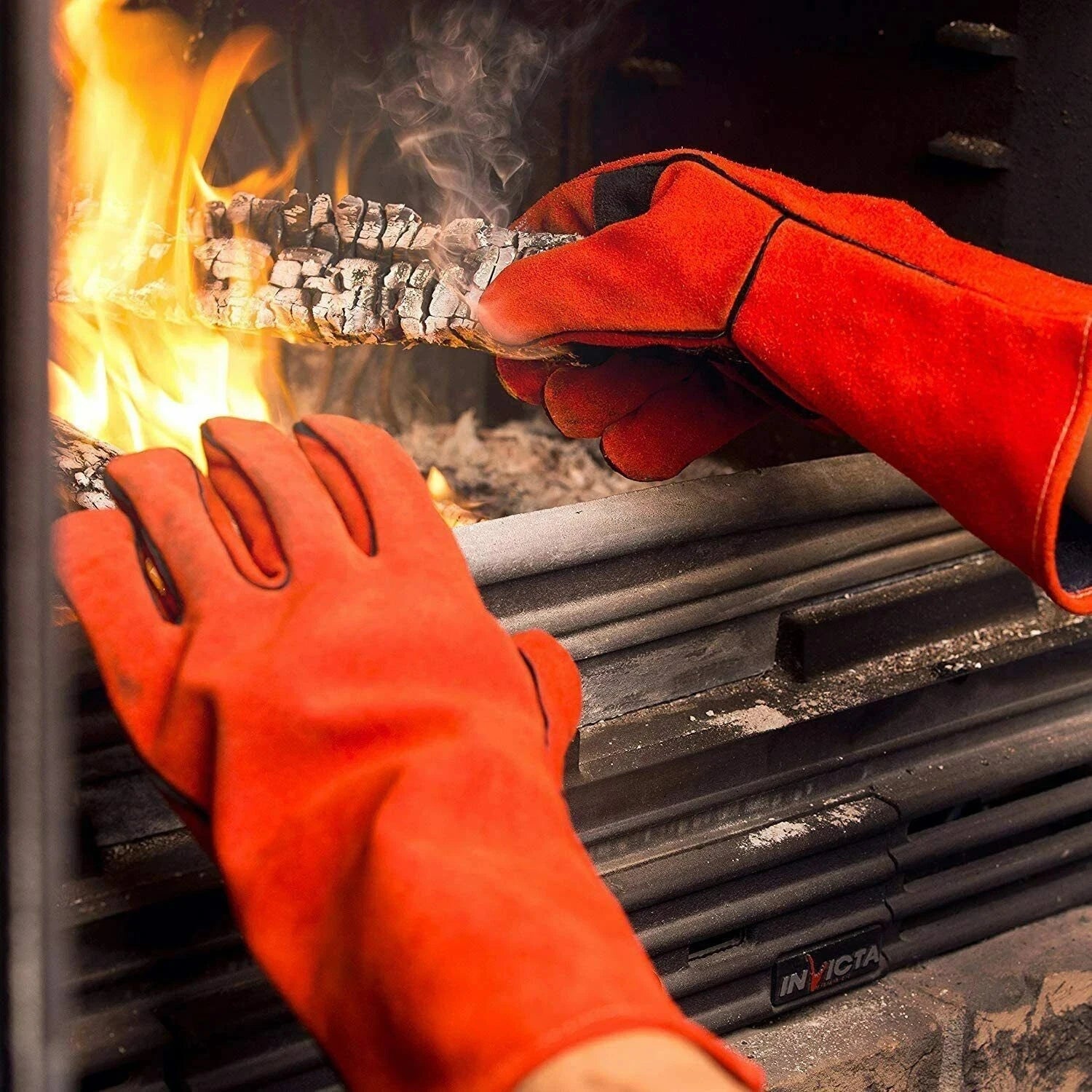 60 Pairs of Red Welding Gloves Heat Resistant BBQ/Oven/MIG/TIG Premium Welder Gauntlets