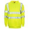 Supertouch Yellow High Visibility Hooded Sweatshirt