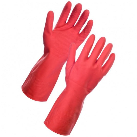 Supertouch Durable Household Washing-Up Rubber Gloves with Enhanced Grip & Comfort