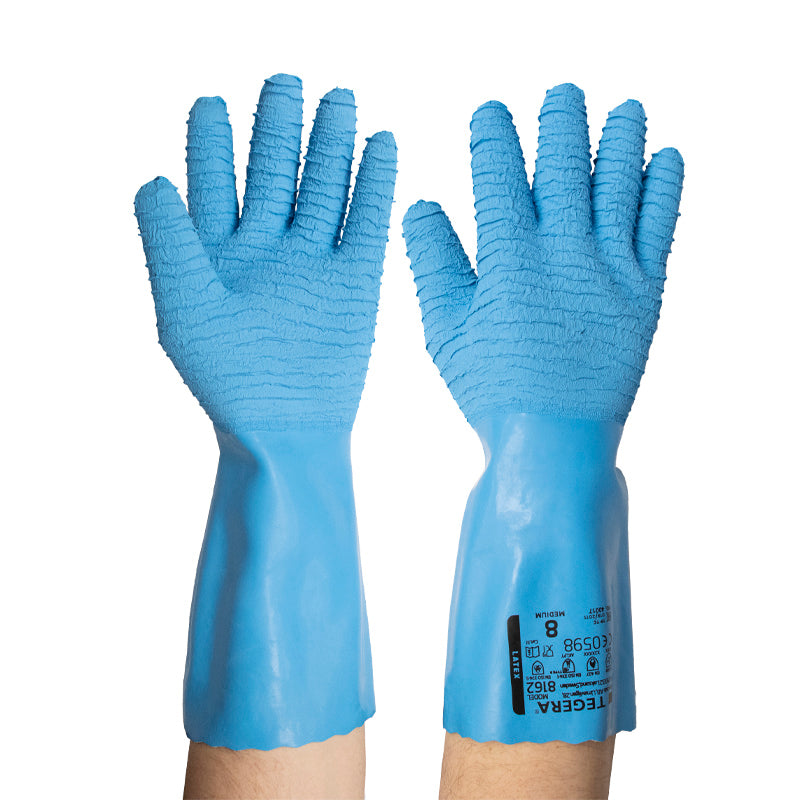 Ejendals Tegera 8162 Chemical & High Heat Resistant Cleaning Gloves for Industrial Use