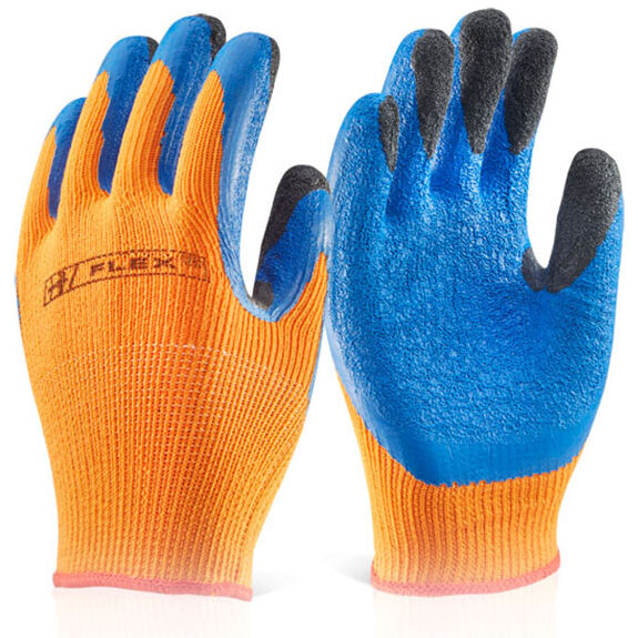 Beeswift Orange Thermal Grip Work Gloves for Cold Wet Conditions