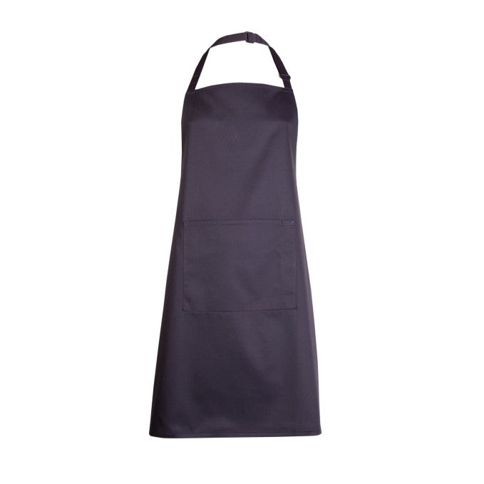 Uneek UC940 Bib Apron with Pocket - Durable Black Hospitality Workwear