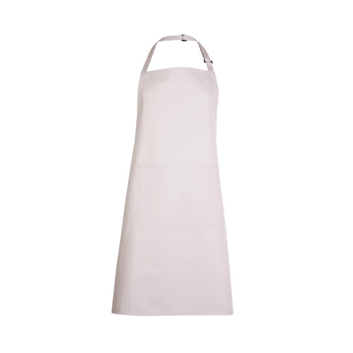 Uneek UC940 Durable Polycotton Bib Apron with Front Pocket - Natural