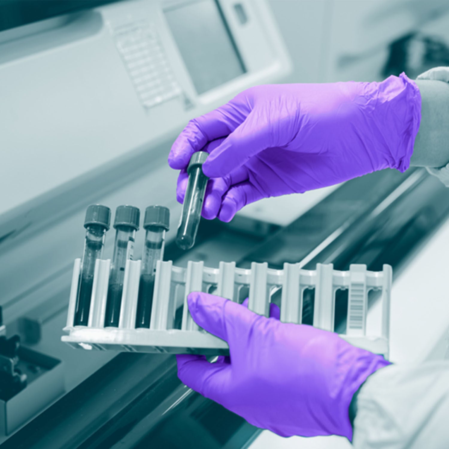 Unigloves Stronghold Advanced Heavy-Duty Purple Nitrile Disposable Gloves Powder-Free