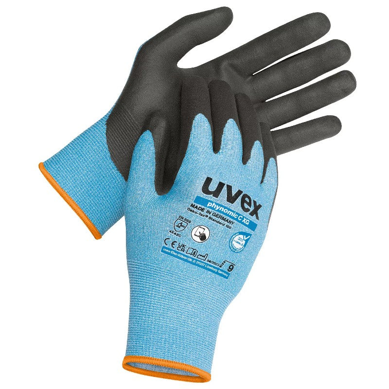Uvex Phynomic C XG Flexible Touchscreen Grip Gloves for Oily Handling