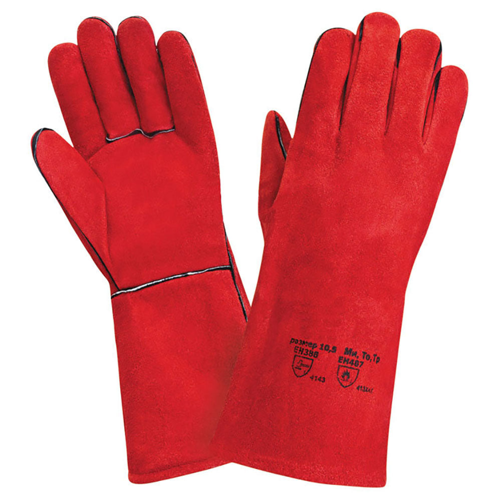 A1 Safety Red Leather Welding Gauntlet