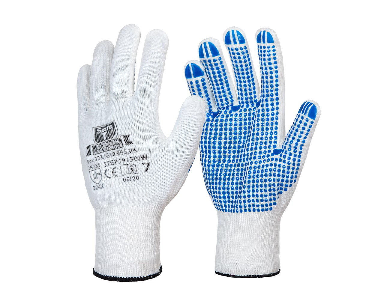 white-blue-polka-dot-gloves