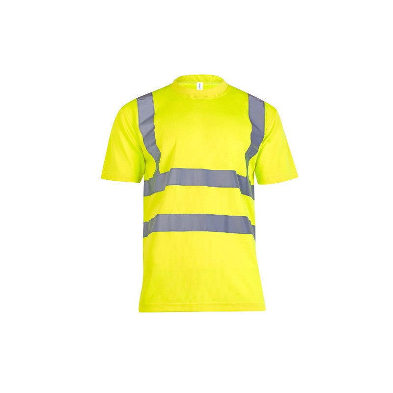 Uneek UC810 Hi-Vis Short Sleeve Safety T-Shirt Yellow UPF 40+ Wicking