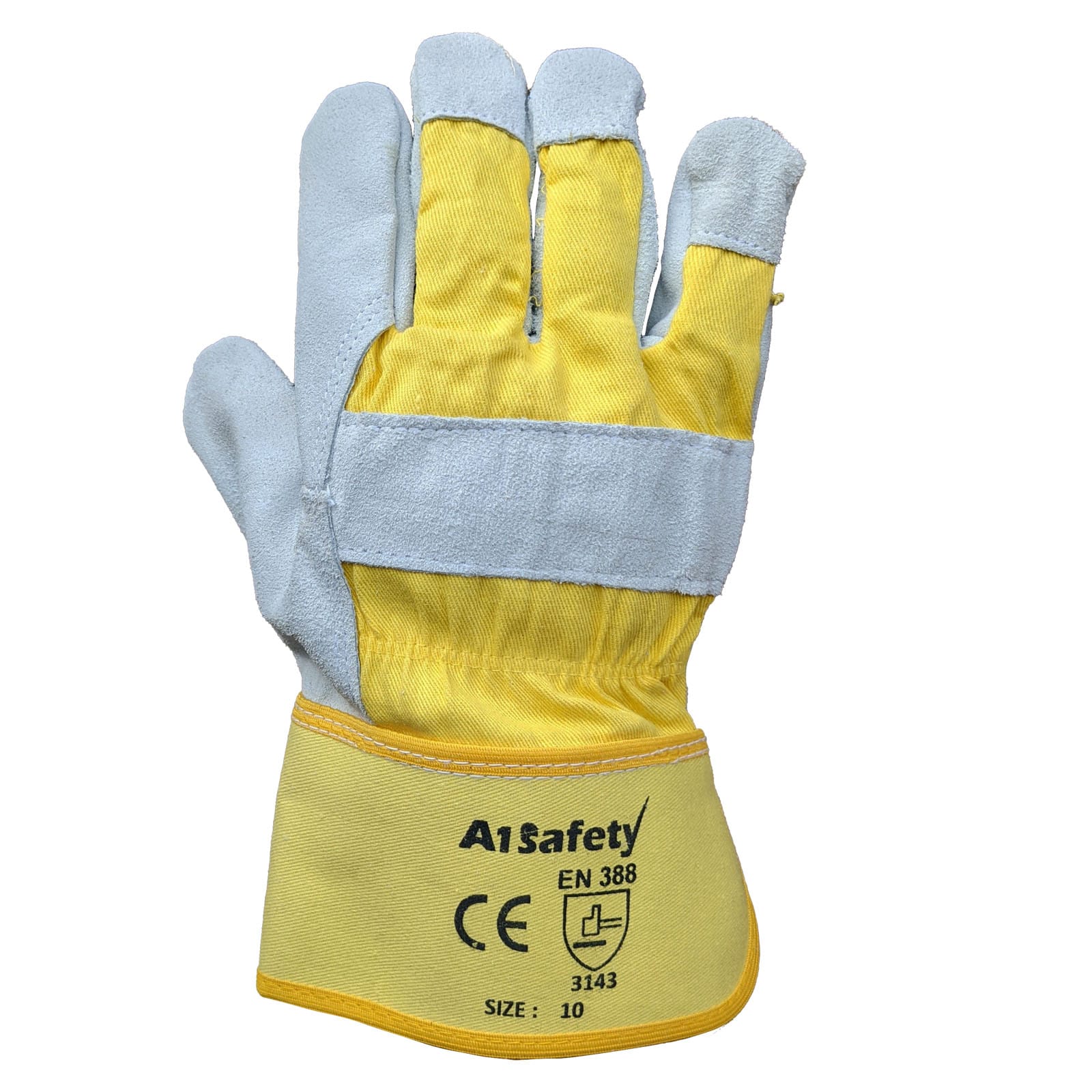 Yellow Rigger Single Palm Work Gloves